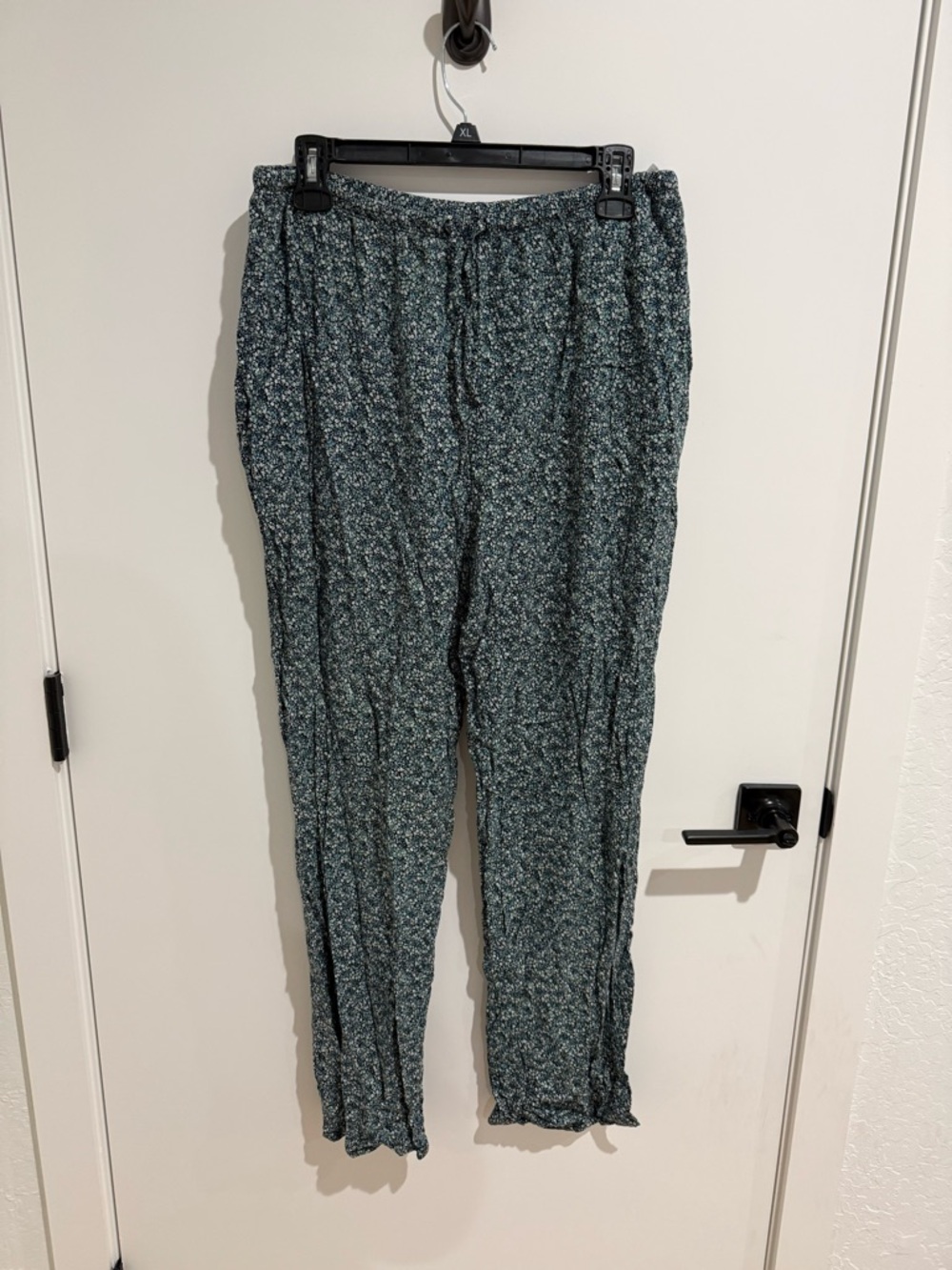 Uniqlo Women's Dark Green Floral Drape Pants